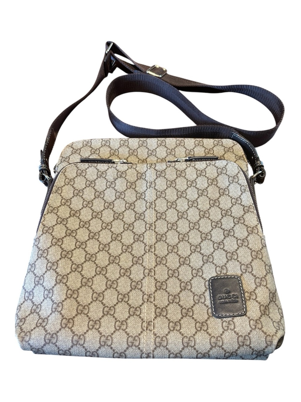 Gucci GG Supreme crossbody Large Messenger Bag 822518– 9643 made in Italy